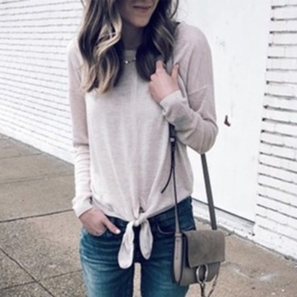 Madewell Modern Tie Front Pullover Sweater Top XXS - Picture 2 of 8